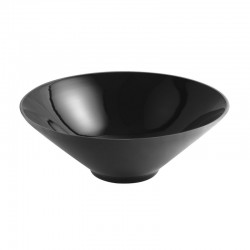 Lavabo a forma conica in ceramica nero lucido d'appoggio diametro 40,5 cm x altezza 14,5 cm