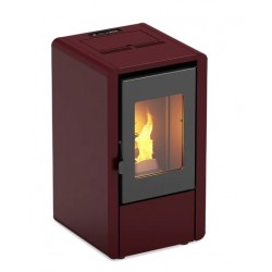 stufa a pellet magma vesuvio 7kw colore bordeaux