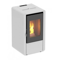 stufa a pellet magma vesuvio 7kw colore bianca