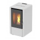 stufa a pellet magma vesuvio 7kw colore bianca