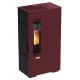 stufa a pellet magma modello etna 5kw colore bordeaux