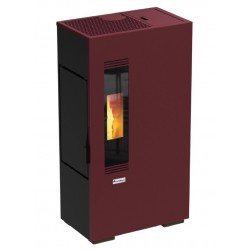 stufa a pellet magma modello etna 5kw colore bordeaux