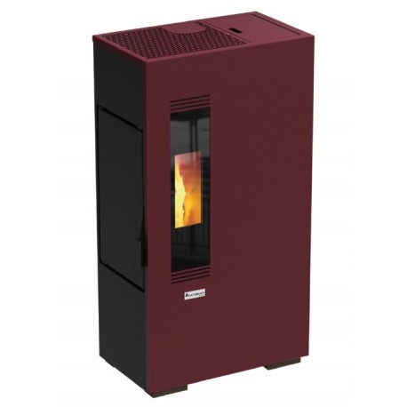 stufa a pellet magma modello etna 5kw colore bordeaux