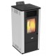 stufa a pellet magma modello fuego 9Kw colore bianco