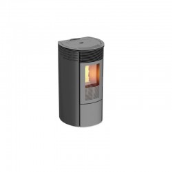 stufa a pellet canalizzata magma modello teide 10kw colore NERO