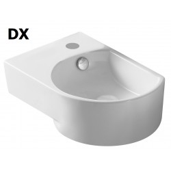 Lavabo a parete DX in ceramica bianca lucida 27 cm profondità x 40,5 cm larghezza