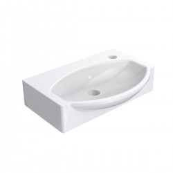 Lavabo a parete in ceramica bianca lucida 30 cm profondità x 41 cm larghezza