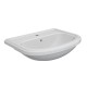 Lavabo Semincasso Universale Largh. 56 x Prof. 48,5 cm in Ceramica Bianco Monoforo