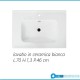 Mobile bagno sospeso bianco opaco Linea Ginevra Cannettato da 70 cm con lavabo, specchio e applique integrata