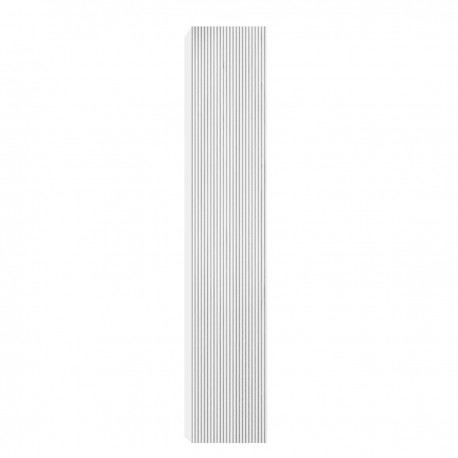 Pensile Multiuso Cannettato sospeso Linea Ginevra  L.27 x H.150 cm ad 1 anta reversibile in mdf finitura bianco opaco