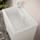 Mobile lavatoio in PVC da esterno/interno misura Larghezza 80 x Profondità 50 cm bianco con vasca in resina
