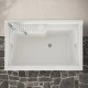 Mobile lavatoio in PVC da esterno/interno misura Larghezza 80 x Profondità 50 cm bianco con vasca in resina
