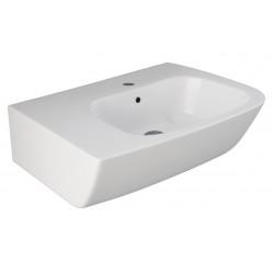 Lavabo asimmetrico monoforo sospeso One vasca a sinistra lunghezza 65 cm