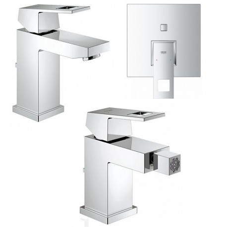 Miscelatori Grohe Eurocube Lavabo + Bidet + Monocomando Doccia Incasso con deviatore