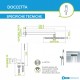 Composizione doccia miscelatore con deviatore Grohe Eurocube + soffione con braccio e kit duplex Bossini