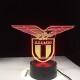 Lampada 3d Scudetto Lazio in plexiglass disegno inciso al laser e illuminazione led rgb con telecomando