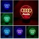 Lampada 3d Audi in plexiglass disegno inciso al laser e illuminazione led rgb con telecomando