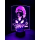 Lampada 3d Diego Armando Maradona in plexiglass disegno inciso al laser e illuminazione led rgb con telecomando