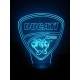 Lampada 3d DUCATI CORSE MOTO SORT in plexiglass disegno inciso al laser e illuminazione led rgb con telecomando