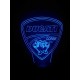 Lampada 3d DUCATI CORSE MOTO SORT in plexiglass disegno inciso al laser e illuminazione led rgb con telecomando