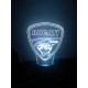 Lampada 3d DUCATI CORSE MOTO SORT in plexiglass disegno inciso al laser e illuminazione led rgb con telecomando