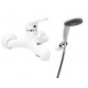 Paffoni Serie Nettuno Miscelatori Lavabo e Bidet con Piletta + Vasca con Set Doccia Ottone Bianco