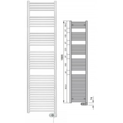 Termoarredo elettrico zehnder aura h. 1940 bianco RAL9016 larghezza cm. 50 W1000