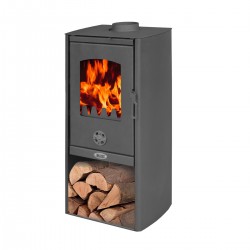 stufa a legna camilla 6-8 kw colore Nera