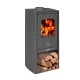 stufa a legna camilla 6-8 kw colore Nera