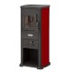 stufa a legna karina 5-7 kw colore rossa