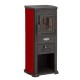 stufa a legna karina 5-7 kw colore rossa