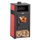 stufa a legna katia 9-10 kw colore rossa