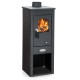 stufa a legna marta 5-7 kw colore nero antracite