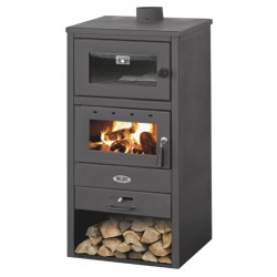 Stufa a legna con forno giorgia 10-12 kw colore nera