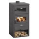 Stufa a legna con forno giorgia 10-12 kw colore nera