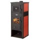 Stufa a legna con forno lucrezia 12-13 kw colore rossa