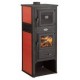 Stufa a legna con forno lucrezia 12-13 kw colore rossa