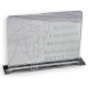 Targhetta in plexiglass argento specchiato con raffigurazione e dedica