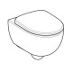 Sanitari Sospesi wc rimfree con copriwc soft close + bidet in ceramica bianca Selnova Premium di Geberit