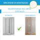 Box Doccia Angolare 65x80 cm Cristallo Satinato 4 mm Profilo Cromo Altezza 190 cm Art. H121