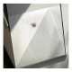 Piatto doccia 65x80 H 2,5 cm in Pietra Sintetica Bianco con Superficie Effetto Ardesia 