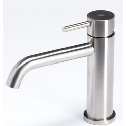 Tubico Nilo rubinetto miscelatore lavabo in acciaio inox senza scarico Made in Italy cod. T20011S