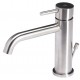 Tubico Nilo rubinetto miscelatore lavabo in acciaio inox spazzolato AISI 304 con scarico da 1"1/4 cod. T20010S