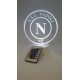 Lampada Napoli 3d in plexiglass disegno inciso al laser e illuminazione led rgb con telecomando