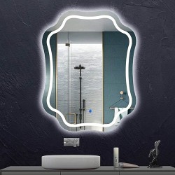 Su Misura Specchio da Bagno Ottagonale Retroilluminate led 20W con pulsante touch integrato art.sp12