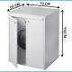 Mobile porta lavatrice 70x60 cm 2 ante in pvc bianco in kit di montaggio