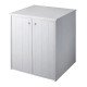 Mobile porta lavatrice 70x60 cm 2 ante in pvc bianco in kit di montaggio