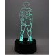 Lampada 3d Diego Armando Maradona in plexiglass disegno inciso al laser e illuminazione led rgb con telecomando