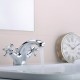 Miscelatori Lavabo + Bidet paffoni Viola completi di pilette di scarico in ottone cromo lucido
