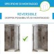 Box Doccia Angolare Cristallo Trasparente 4 mm Profilo Cromo Altezza 190 cm Art. H121